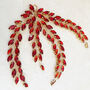 Red Crystal Leaf Headpiece, thumbnail 5 of 6