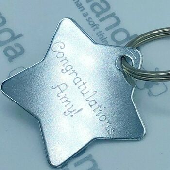 Cream Bear Personalised Star Tag Hot Water Bottle Inc, 4 of 5