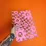 Flower And Checkered Pattern Clear Acrylic Vinyl Plaque, thumbnail 6 of 7
