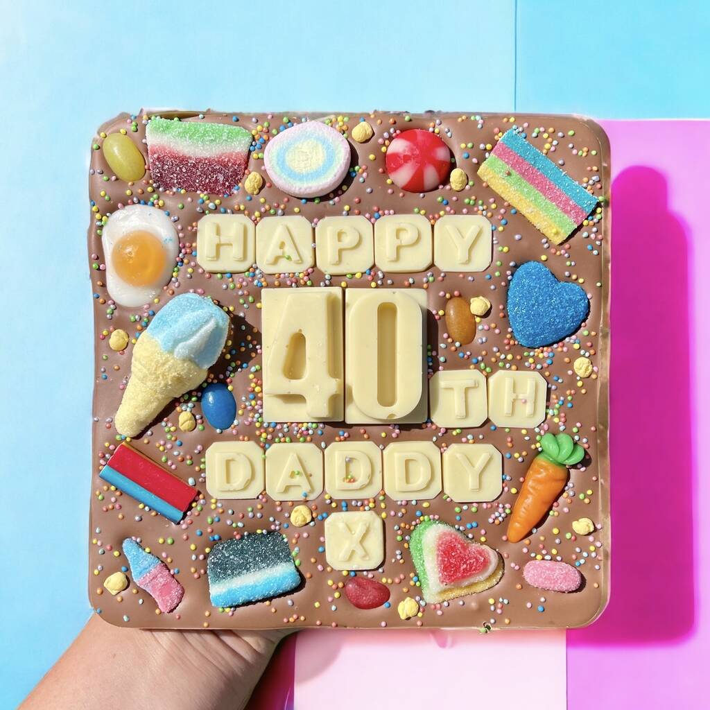 Birthday Message Chocolate Slab By Choc Til You Drop