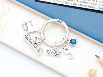 Personalised 2025 Graduation Keyring, Graduation Cap, 3 of 10