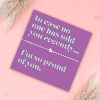 I’m So Proud Of You Bracelet Gift – Star Charm Encouragement Jewellery Letterbox Gift, 2 of 9
