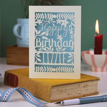 Personalised Floral Happy Birthday Card, 3 of 6