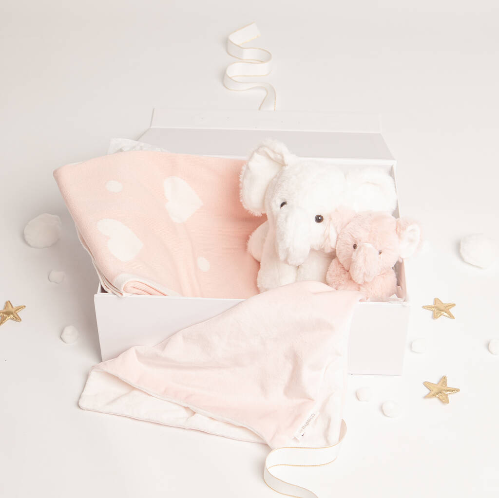 Elephant Plush Toy, Blanket Comforter Baby Gift Set, 1 of 5
