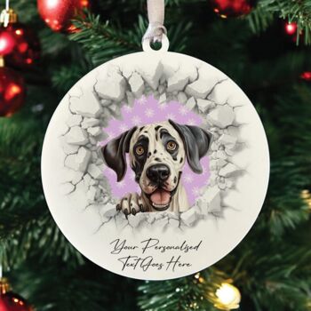 Personalised Christmas Great Dane Break Through, 3 of 10