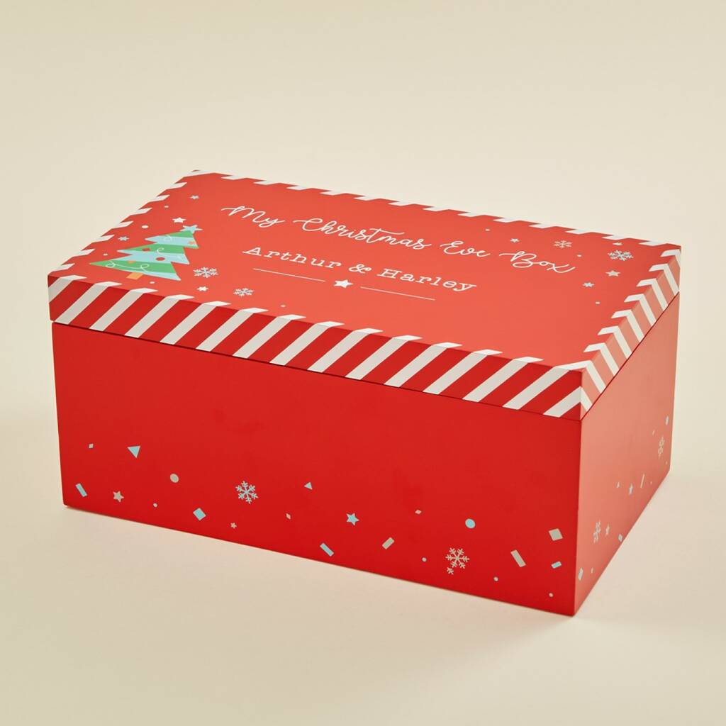 Personalised Red Christmas Eve Box By My 1st Years | notonthehighstreet.com