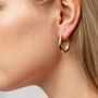Plain U Shape Geometric Large Oval Hoop Earring, thumbnail 1 of 8