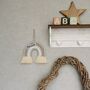 Macrame Rainbow Personalised,Beige Nursery Wall Hanging, thumbnail 11 of 12