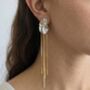 Nami Mixed Metals Chain Tassel Earrings, thumbnail 3 of 4
