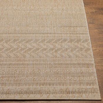 Round Indoor And Outdoor Boho Brown Rug, 4 of 6