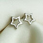 Sterling Silver Tiny Star Stud Earrings, thumbnail 3 of 6