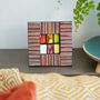 Dhari Multicoloured Stripe Papri Wood 3x3 Photo Frame, thumbnail 3 of 9