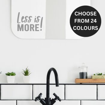 Less Is More! Minimalism Inspired Mirror Sticker, 2 of 7