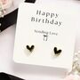 Birthday Gift Earrings With Happy Birthday Card, thumbnail 2 of 5