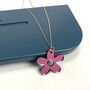 Flower Power Acrylic Necklace Sterling Silver, thumbnail 1 of 2