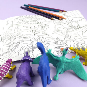 Dinosaurs Doing Stuff Colouring Book, 4 of 7