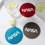 Nasa Leather Coaster Made In England, thumbnail 1 of 5