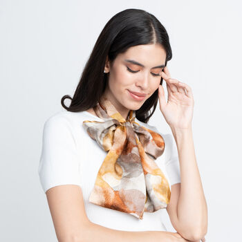 Organic Long Double Sided Silk Scarf, 4 of 6