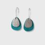 Turquoise Leather Earrings Two Layers Six Styles, thumbnail 1 of 9