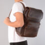 Military Style Genuine Leather Backpack, thumbnail 9 of 12
