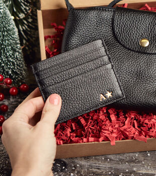 Real Leather Cardholder With Initials, 3 of 8