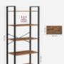 Five Tier Bookcase Storage Unit Industrial Steel Frame, thumbnail 11 of 12