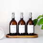 Set Of Three Amber Bathroom Bottles Choice Of Metal Pump Colour, thumbnail 7 of 11