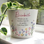 Personalised Floral Birthday Plant Pot, thumbnail 3 of 4