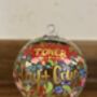 Hand Painted Wedding Venue Bauble – Custom Illustration With Couple’s Names And Date, thumbnail 8 of 8