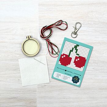 I Love You Cherry Much! Mini Matchbox Cross Stitch Kit, 5 of 5