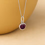 Personalised Sterling Silver February Amethyst Birthstone Necklace, thumbnail 1 of 11