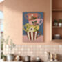 Tea Cup Stack Kitchen Art Print, thumbnail 2 of 5