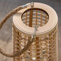 Roche Rattan Lantern With Rope Handle, thumbnail 3 of 4