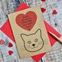 Personalised Cat Fur Baby Birthday Card, thumbnail 2 of 3