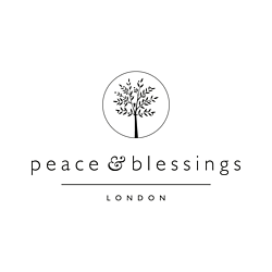 Peace & Blessings Logo with tree emblem