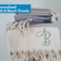 Personalised Natural Cotton Beach And Spa Towel, thumbnail 10 of 10