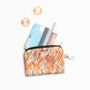 Silk Zipped Coin Purse/Pouch Crosshatch, thumbnail 1 of 3