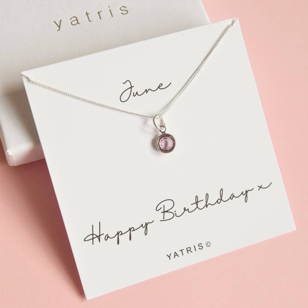 Personalised Birthday Birthstone Necklace, 1 of 5