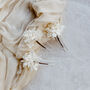 Ophelia Preserved Hydrangea Wedding Flower Hair Pins, thumbnail 5 of 8
