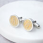Sterling Silver Initial Cufflinks, thumbnail 3 of 6