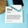 Dad Definition Printed Lego Brick Puzzle Block: Fun Heartfelt Gift For Desk, thumbnail 1 of 3