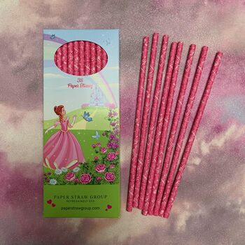 Princess Paper Straws Box Of 38 100% Biodegradable, 4 of 6