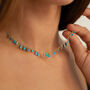 Custom Morse Code Turquoise Necklace, thumbnail 1 of 9