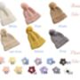 Personalised Crotchet Flower Winter Bobble Hat, thumbnail 6 of 6