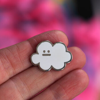 Cloud Enamel Pin Badge, 3 of 8