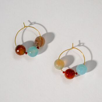 Chunky Gemstone Bead Necklace And Spiral Pendant Necklace, 4 of 5