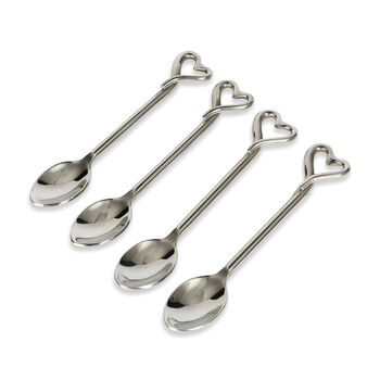Set Of Four Amore Coffee Spoons, 3 of 3