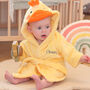 Personalised Baby Chick Dressing Gown Gift For Children, thumbnail 1 of 10