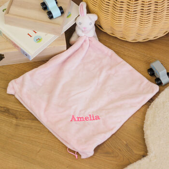 Personalised Rabbit Blanket Gift For New Baby, 3 of 6