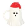 Ghost Shaped Mug With Santa Hat Lid, thumbnail 2 of 3